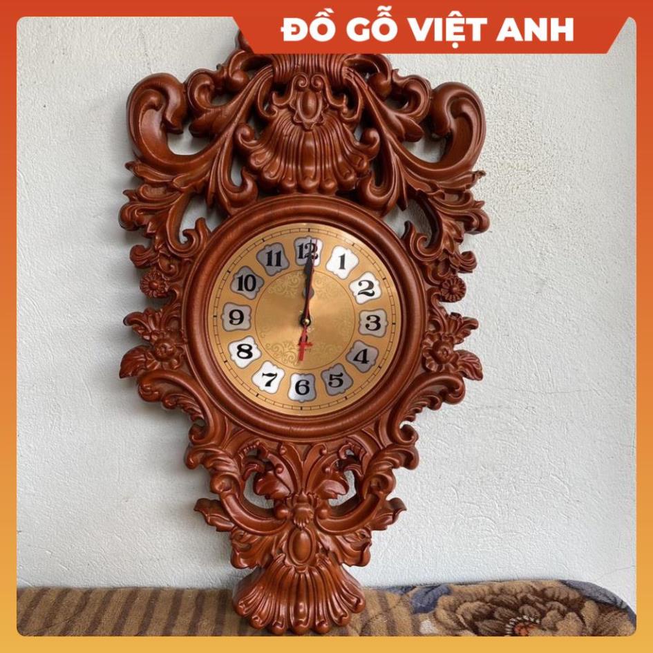 Tranh đồng hồ hoa lan tây treo tường phòng khách đồ gỗ mỹ nghệ hương đỏ mini cao cấp, Đồ gỗ VIỆT ANH gia đình cao cấp