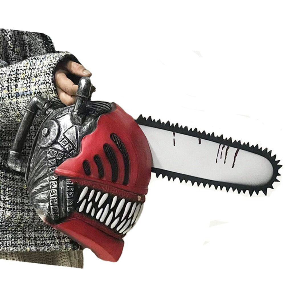Quỷ đầu cưa Mặt Nạ Cao Su Hóa Trang Nhân Vật Chainsaw Man Denji Pochita Halloween