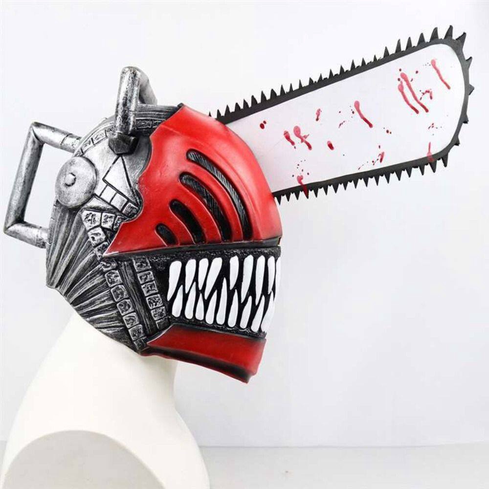Quỷ đầu cưa Mặt Nạ Cao Su Hóa Trang Nhân Vật Chainsaw Man Denji Pochita Halloween