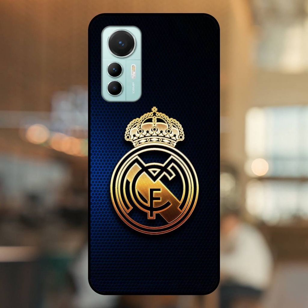 Ốp lưng điện thoại Xiaomi 12 Lite viền đen Real Madrid