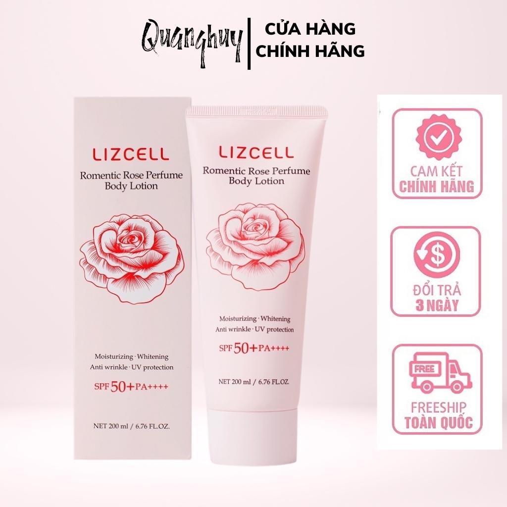 Sữa dưỡng thể chống nắng LIZCELL Hàn Quốc Romentic Rose Perfume Body Lotion Dưỡng Ẩm & Chống Lão Hóa 200ml