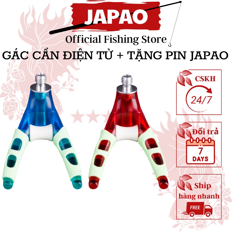 Đầu gác cần câu đài điện tử đầu ngoe phát sáng Japao đầu gác chống cần câu đài câu cá phản quang chất liệu cao cấp
