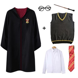 Trang Phục Hóa Trang Harry Potter Halloween Áo Choàng/Kính/Áo Sơ Mi/Cây Đũa Thần/Áo Len Trang Phục Unisex Cho Người Lớn