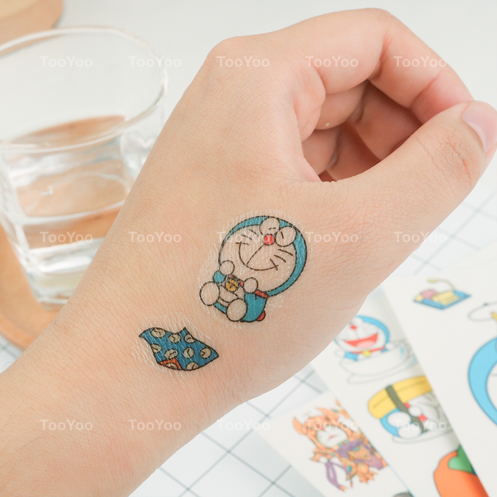 Hình xăm dán Tattoo DORAEMON DOREMON dễ thương cute TooYoo BK00015