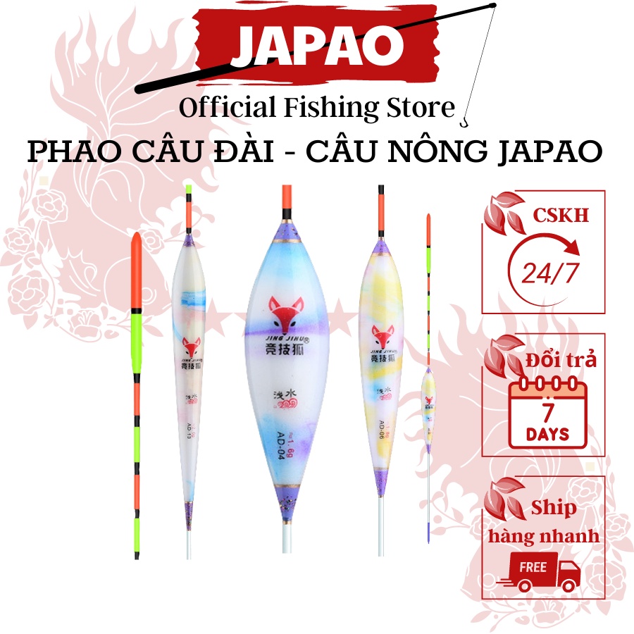 Phao câu nước nông giá rẻ Japao phao câu đài nano chuyên nước nông con cáo tăm to siêu nhạy giá rẻ phao câu cá rô