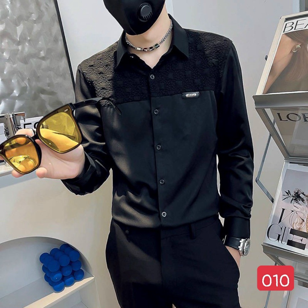Sơ mi nam tay dài phối phong cách chuẩn soái ca hót trend 2023