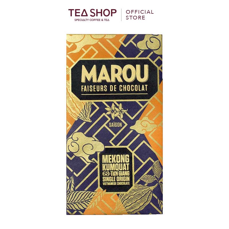 MAROU: Socola Tiền Giang 68% Kumquat - Thanh 80g