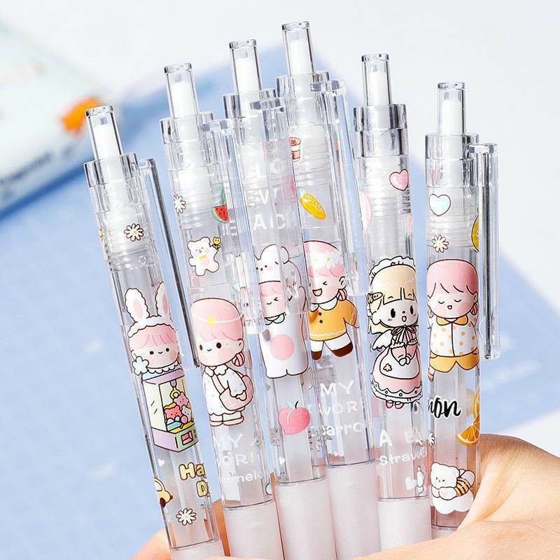 Dao cắt, bút cắt sticker gấu dâu và nhiều hình hoạt hinh mẫu có đệm tay hoặc không có đệm tay