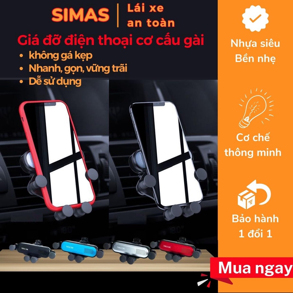 Giá Để Điện Thoại Trên Ô Tô Simas Giá Kẹp Điện Thoại Ô Tô Gắn Khe Gió Điều Hoà Xoay 360 Độ Tinh Tế Nhỏ Gọn Tiện Lợi