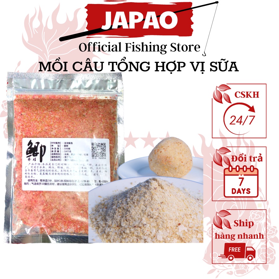 Mồi câu cá rô phi Đại Long Japao mồi câu rô phi cám cá tổng hợp thơm sữa tanh mồi câu rô phi chép diếc tự nhiên hiệu quả