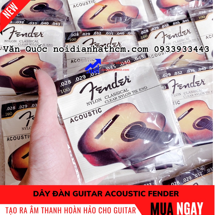 Bộ Dây Đàn Guitar Classic Fender Size 11 âm thanh tuyệt vời.