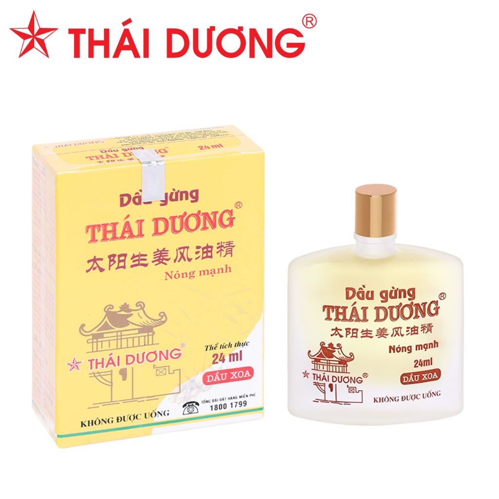DẦU GỪNG THÁI DƯƠNG 24ml (100% CHÍNH HÃNG SAO THÁI DƯƠNG)