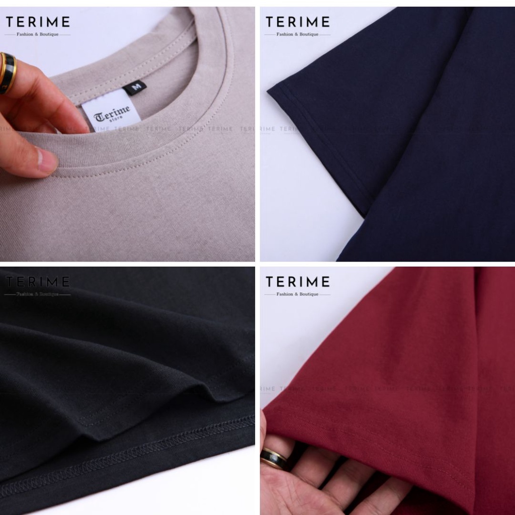 Áo thun trơn Unisex 11 MÀU cotton 100% nam nữ form rộng tay lỡ