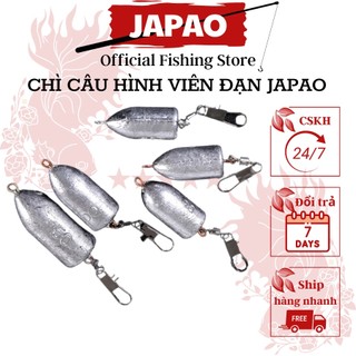 Chì câu cá hình viên đạn câu lăng xê Japao chì câu cá có khóa link dùng cho câu lure lăng xê