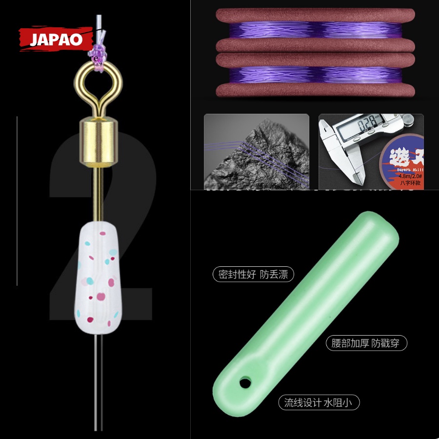 Trục câu đài săn hàng buộc sẵn super Japao trục câu đài săn hàng buộc sẵn cao cấp dài 6m3 7m2 cước câu cá tàng hình