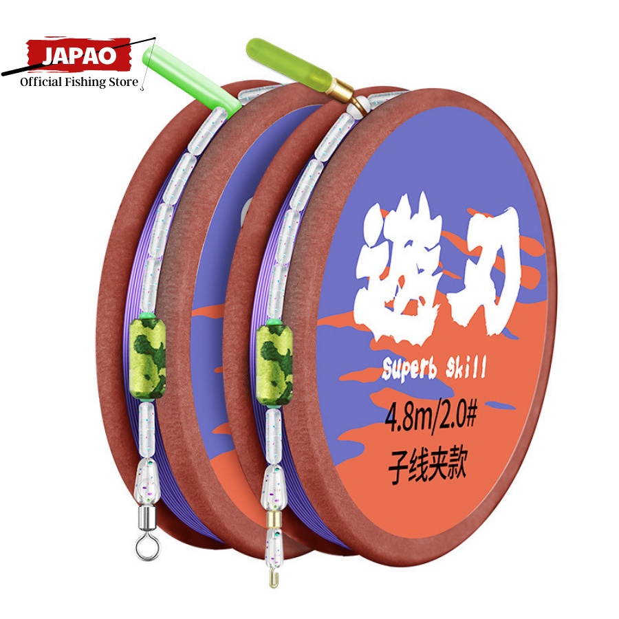 Trục câu đài săn hàng buộc sẵn super Japao trục câu đài săn hàng buộc sẵn cao cấp dài 6m3 7m2 cước câu cá tàng hình