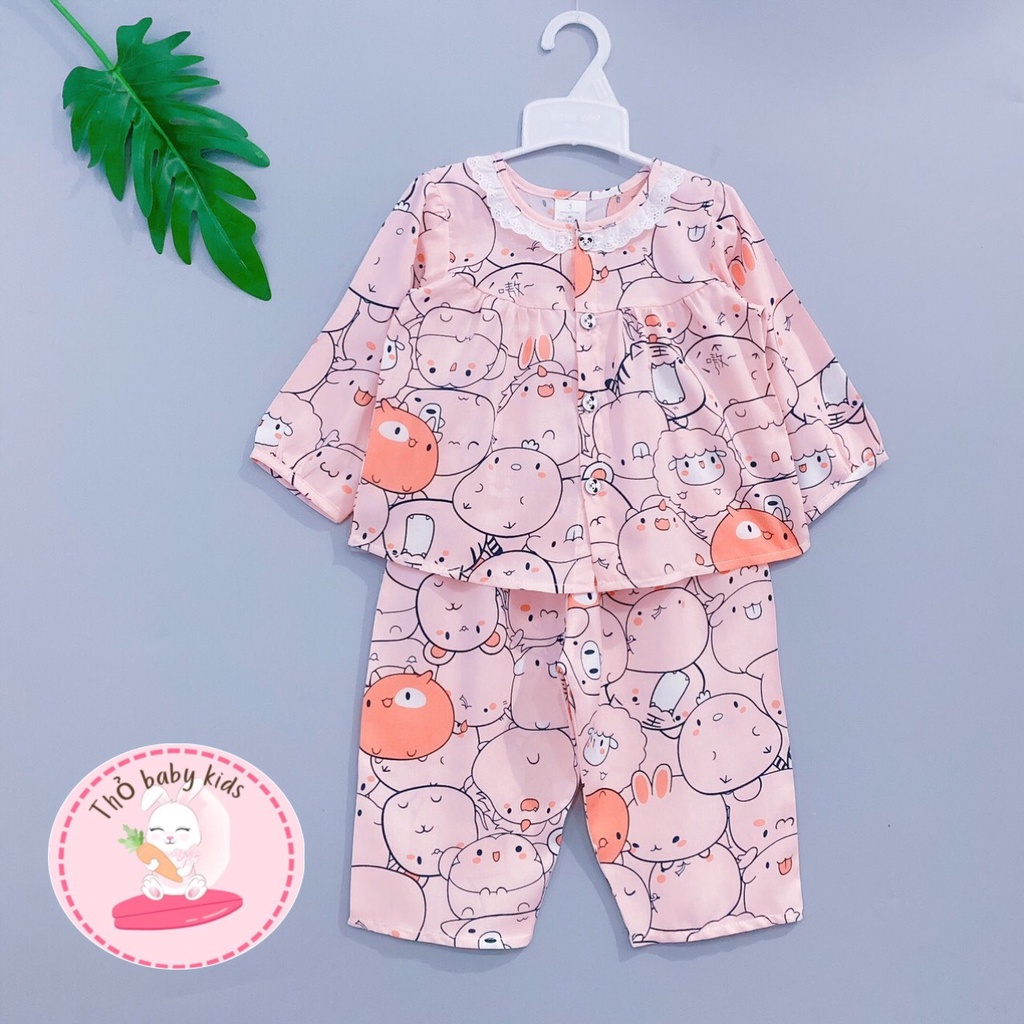 Bộ lanh/tole bé gái tiểu thư shop thỏ baby kids