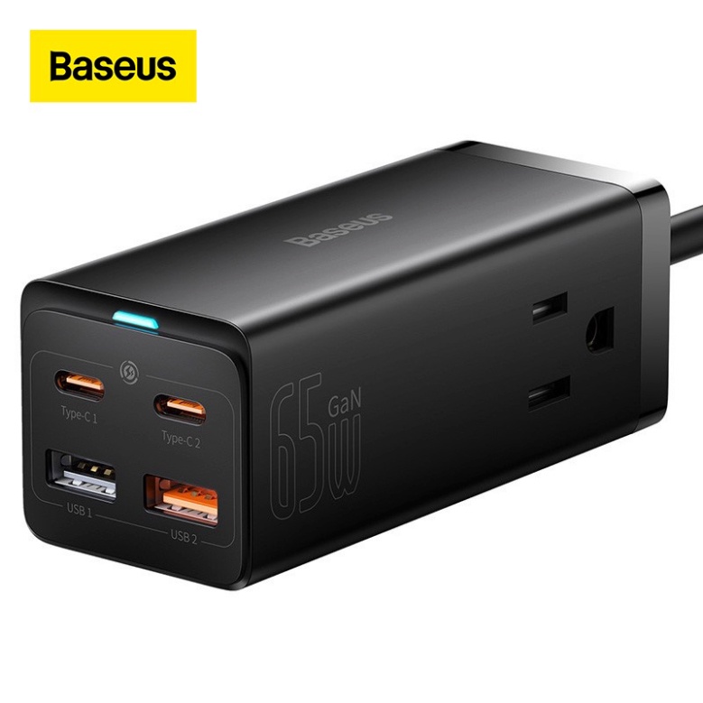 Ổ cắm điện BASEUS 65W GaN3 Pro 2AC + 2U + 2C 65W Type-C cho máy tính