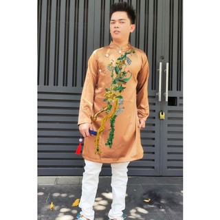 Áo dài cách tân Nam vải gấm