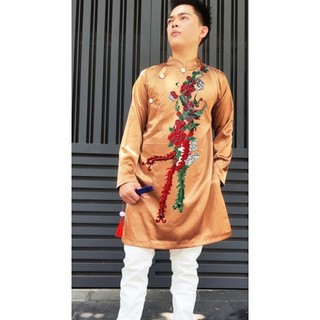 Áo dài cách tân Nam vải gấm
