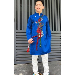 Áo dài cách tân Nam vải gấm