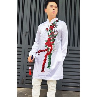Áo dài cách tân Nam vải gấm