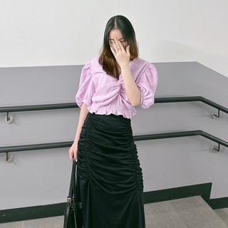 Sét váy áo xoắn eo nữ