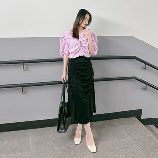 Sét váy áo xoắn eo nữ