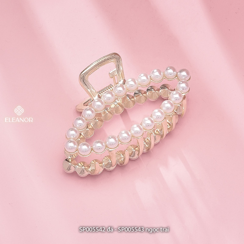 Kẹp tóc nữ càng cua Eleanor Accessories đính đá ngọc trai nhân tạo phụ kiện tóc 5542
