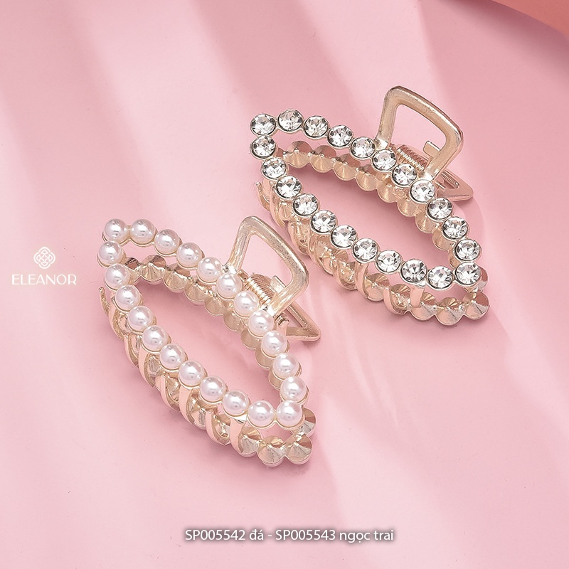 Kẹp tóc nữ càng cua Eleanor Accessories đính đá ngọc trai nhân tạo phụ kiện tóc 5542