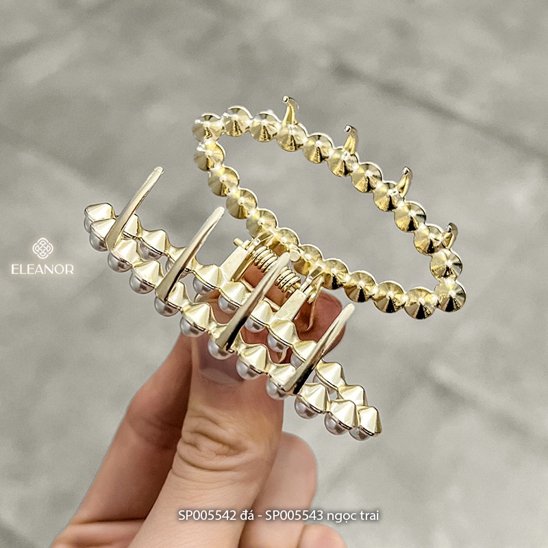 Kẹp tóc nữ càng cua Eleanor Accessories đính đá ngọc trai nhân tạo phụ kiện tóc 5542