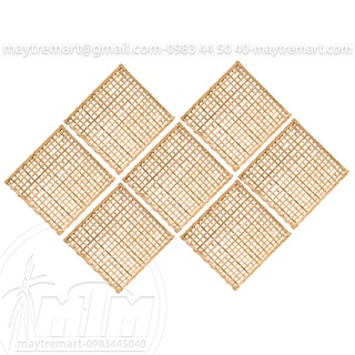 Vỉ tre vuông trang trí decor