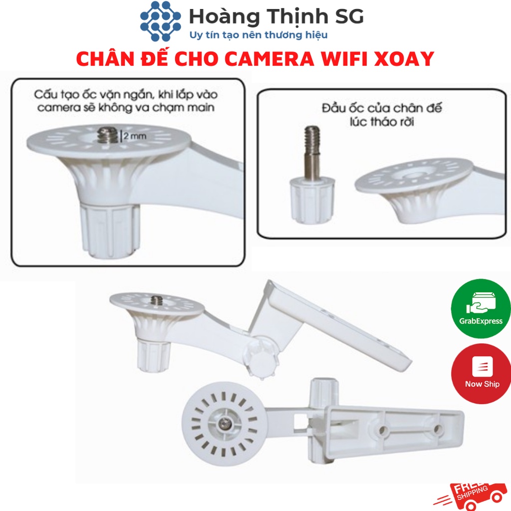 Chân đế camera wifi di chuyển lên xuống linh hoạt dùng cho camera Imou, Ezviz...