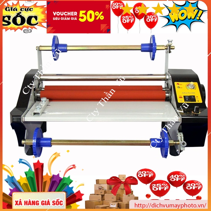 Máy cán màng 2 mặt FM360T có thể điều chỉnh tốc độ ép cán chất lượng đảm bảo INECO