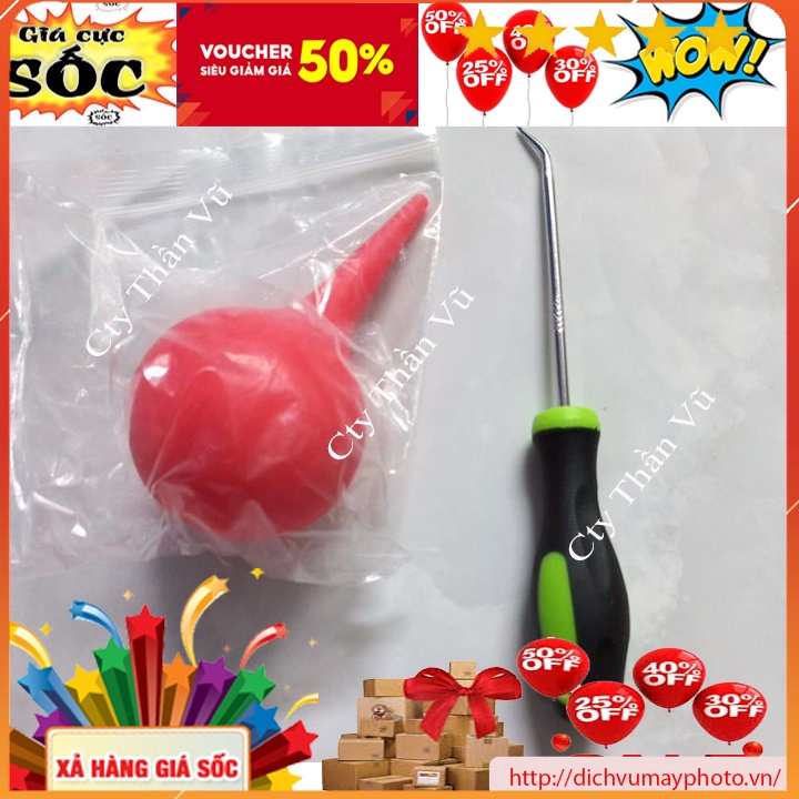 Combo bóp xịt bụi mềm và chọt chốt mực 12A hàng chất lượng đảm bảo INECO