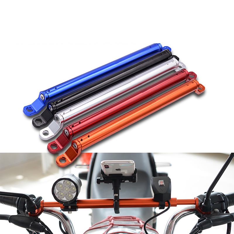 Thanh mở rộng giá đỡ gắn điện thoại, đèn pha trên gương chiếu hậu MẪU DÀI 2 BÊN - Hội quán Phượt XTU khuyên dùng