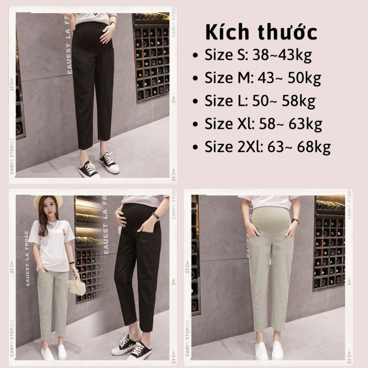 Quần Bầu Baggy Larosa Chất Đũi Siêu Mềm Mát Style Trẻ Trung Có Chun Điều Chỉnh LA204Q