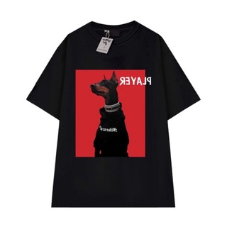 > Áo thun tay lỡ chó Player siêu hot HARIQUEEN - Áo phông nam nữ unisex freesize form rộng 65kg >