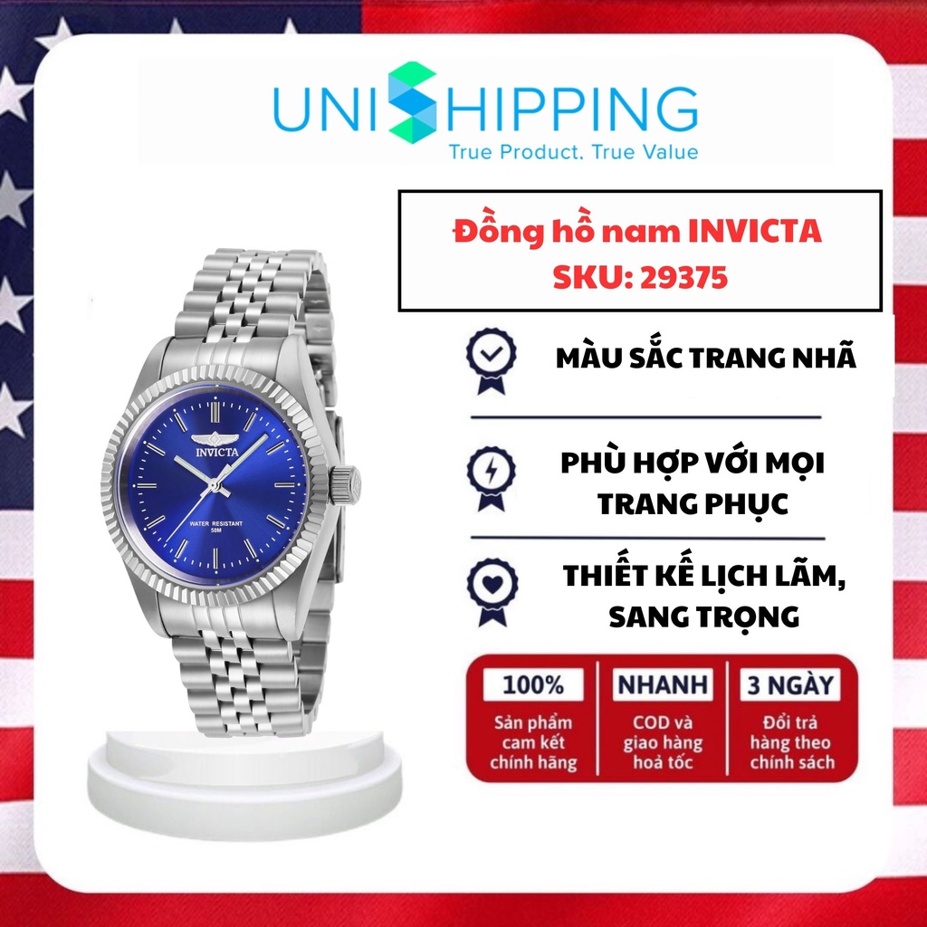 Đồng hồ nam chính hãng INVICTA 29375 lịch lãm, sang trọng Unishop28