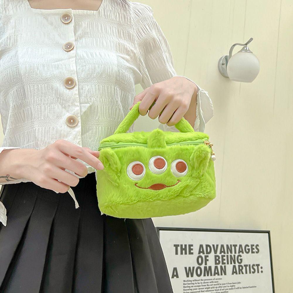 MVP3017 Túi đựng mỹ phẩm bằng vải nhung họa tiết hoạt hình dễ thương