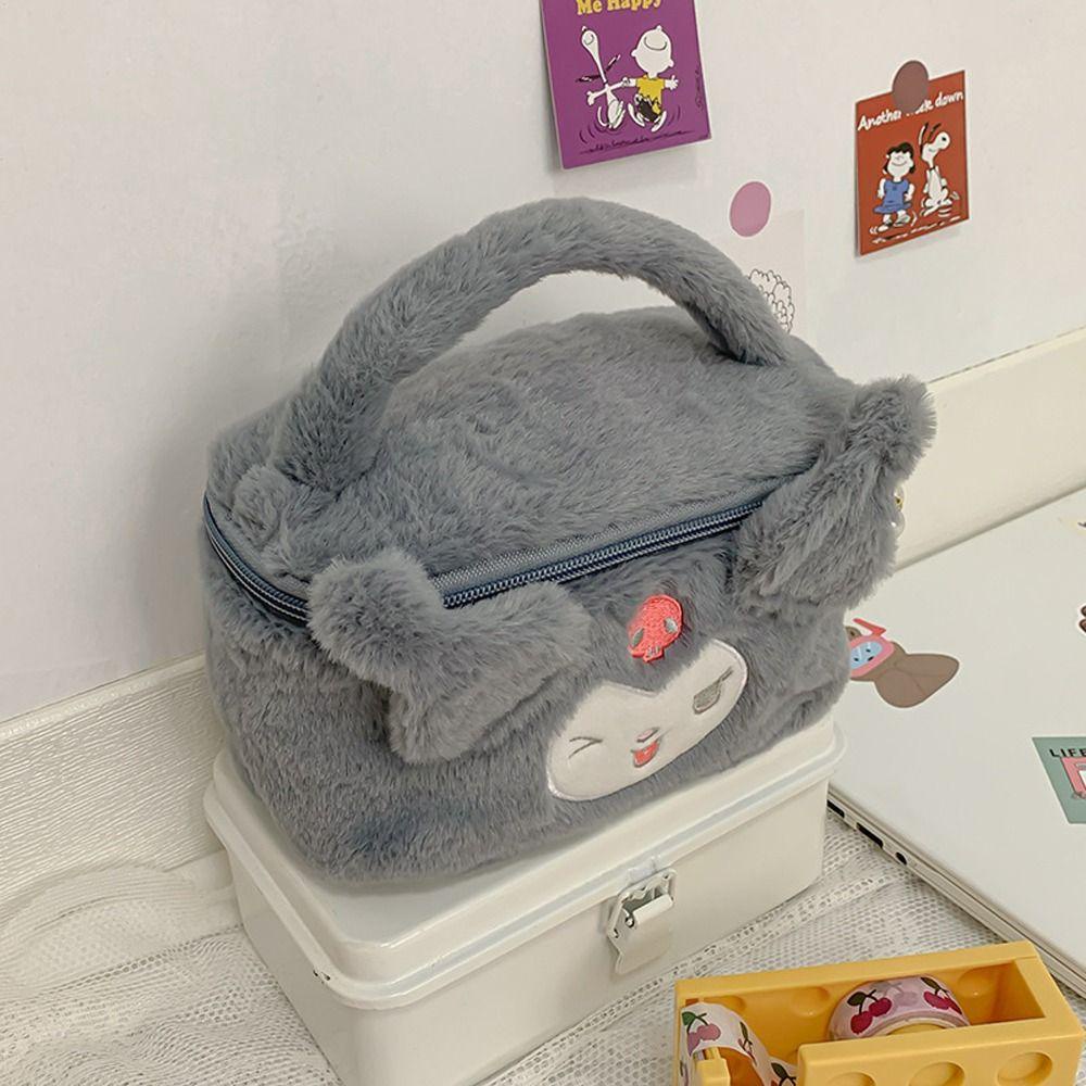 MVP3017 Túi đựng mỹ phẩm bằng vải nhung họa tiết hoạt hình dễ thương