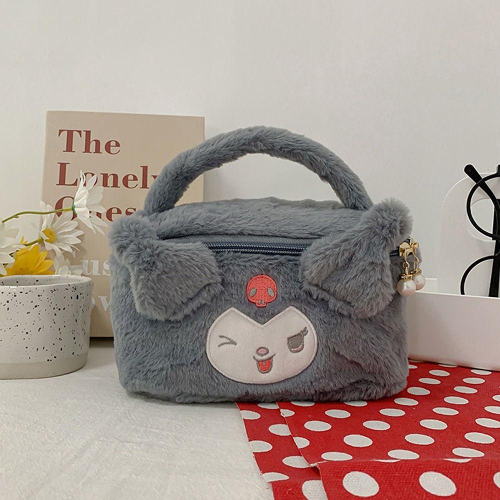 MVP3017 Túi đựng mỹ phẩm bằng vải nhung họa tiết hoạt hình dễ thương