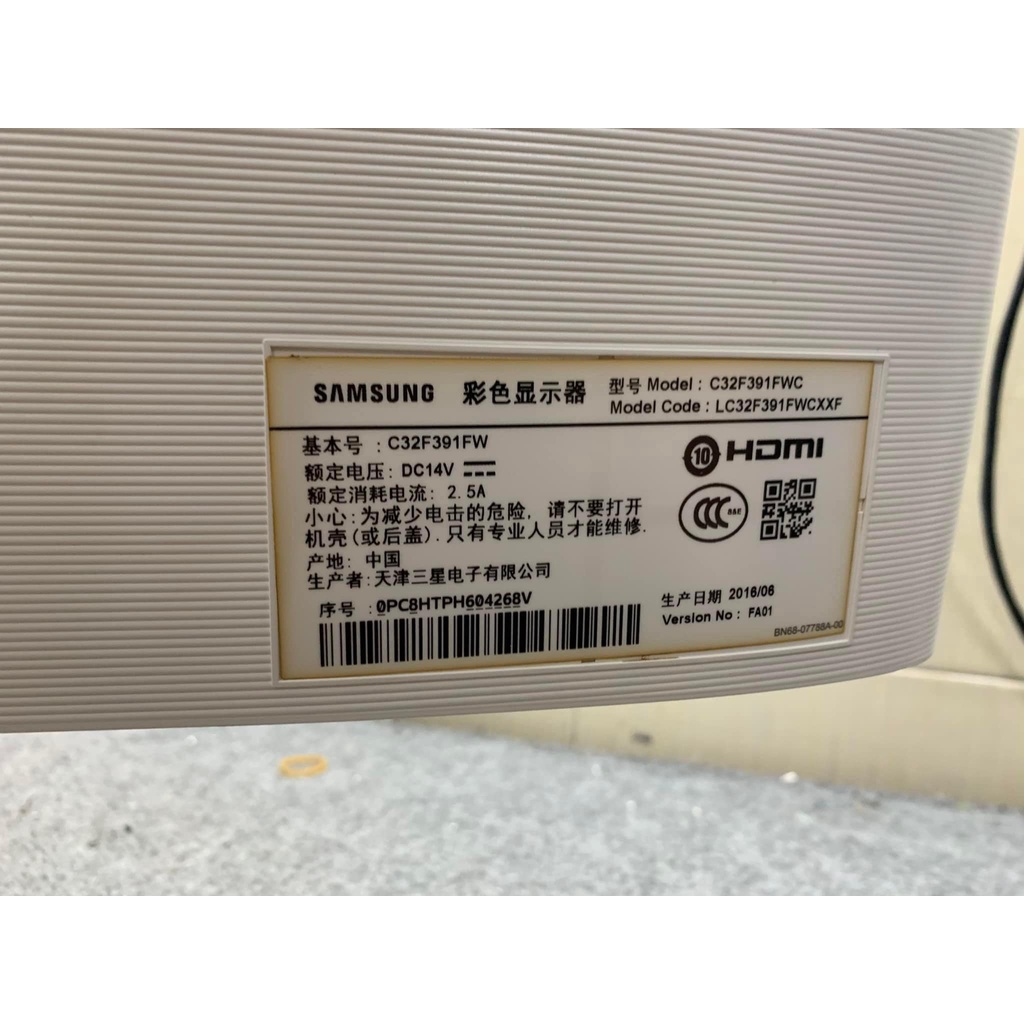 Màn hình máy tính samsung 32inch C32F391/C32F395 cong trắng tinh như mới - bảo hành 03 tháng