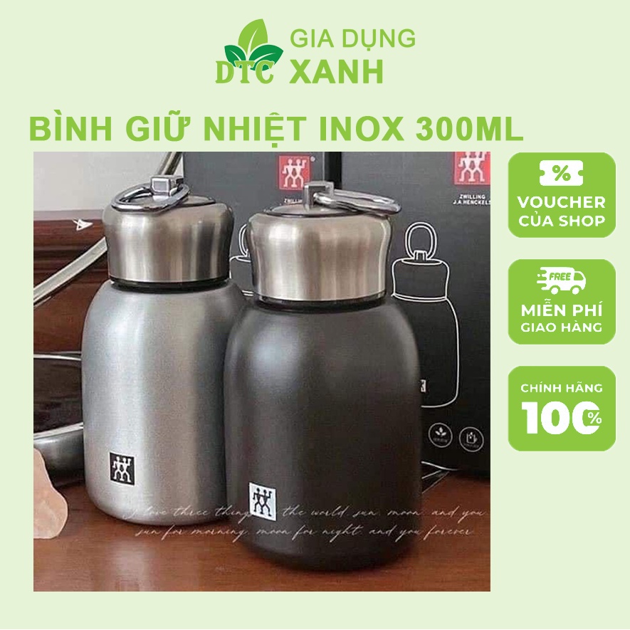 Bình Giữ Nhiệt Inox Đức Zwilling 300ml Cực Sịn Sò, Có Quai Xách Xinh Xắn - Có Tay Cầm Tay Cao Cấp tập yoga gym thể dục