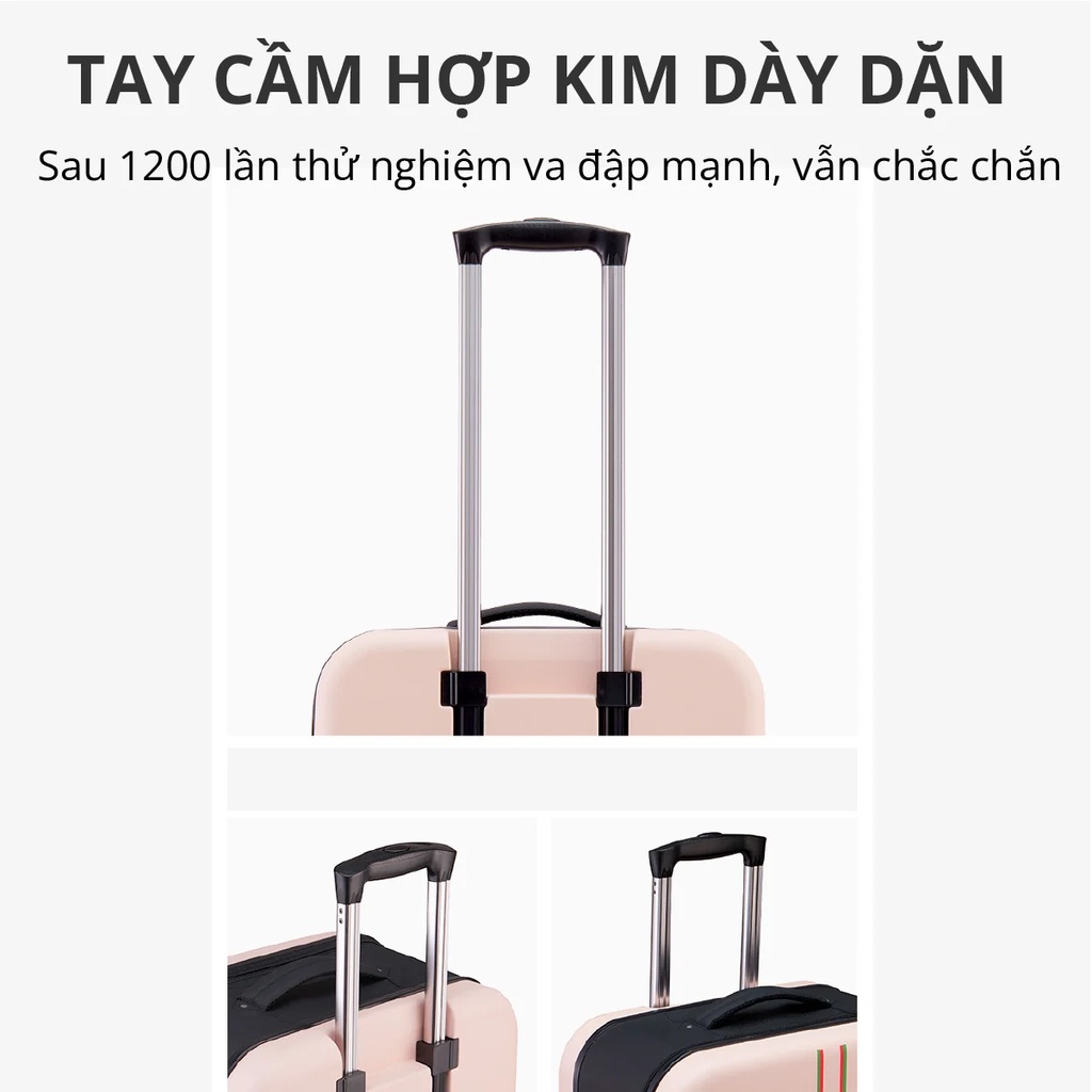 Vali du lịch xếp gọn tiết kiệm không gian Kachi MK355 size 20" / 24" với 4 màu