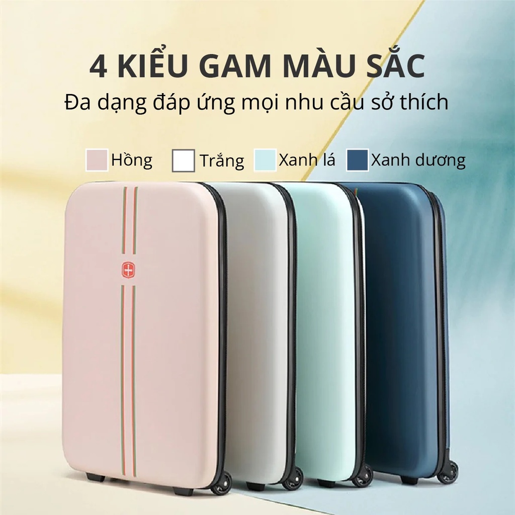 Vali du lịch xếp gọn tiết kiệm không gian Kachi MK355 size 20" / 24" với 4 màu
