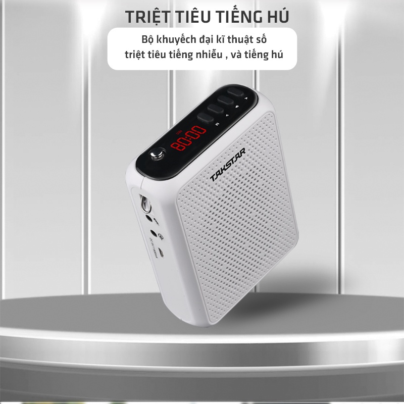 Máy Trợ Giảng Không Dây TAKSTAR E300W, Có Bluetooth, Công Suất 10W, không dây công nghệ UHF