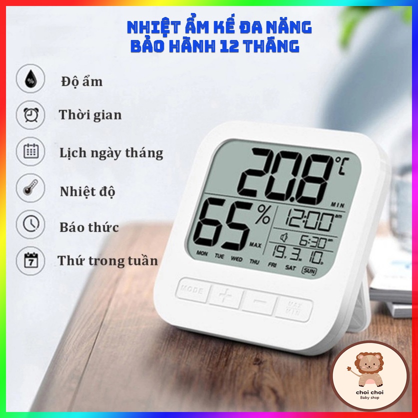 Nhiệt Ẩm Kế Điện Tử Đo Nhiệt Độ Và Độ Ẩm Phòng Ngủ Cho Bé MH004