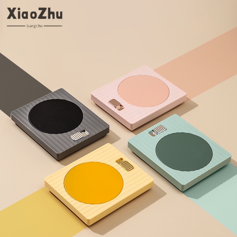 xiaozhubangchu Bộ Đế Lót Ly Nhiệt Độ Cách Nhiệt Kết Nối USB Tiện Dụng