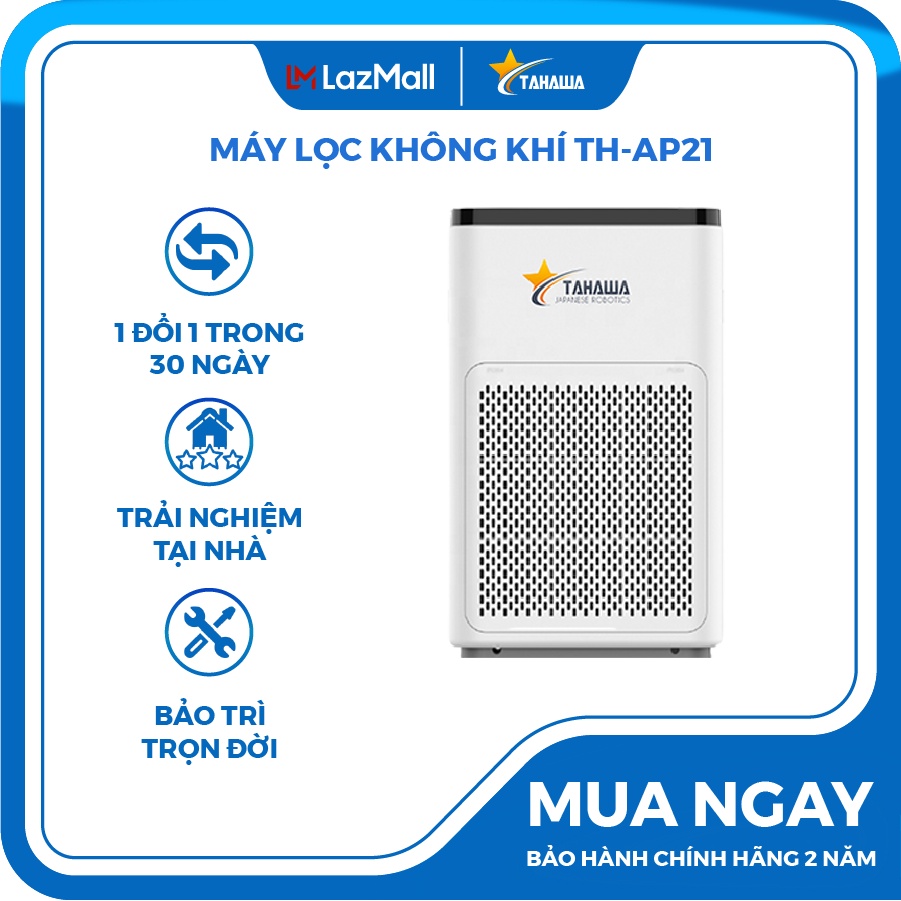 Máy lọc không khí gia đình Tahawa Nhật Bản TH-AP22, bảo vệ sức khoẻ người lớn tuổi - Bảo hành chính hãng 2 năm